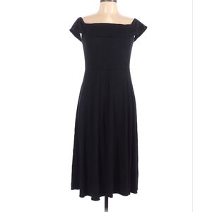 Who What Wear Black 46" Long A-Line Dress